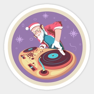 Dj Santa Sticker